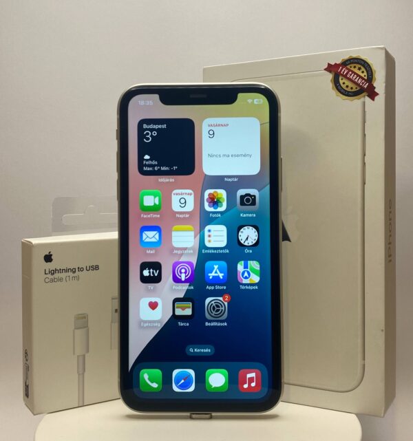 iPhone 11 64GB - White - Új, 100%-os akkumulátor